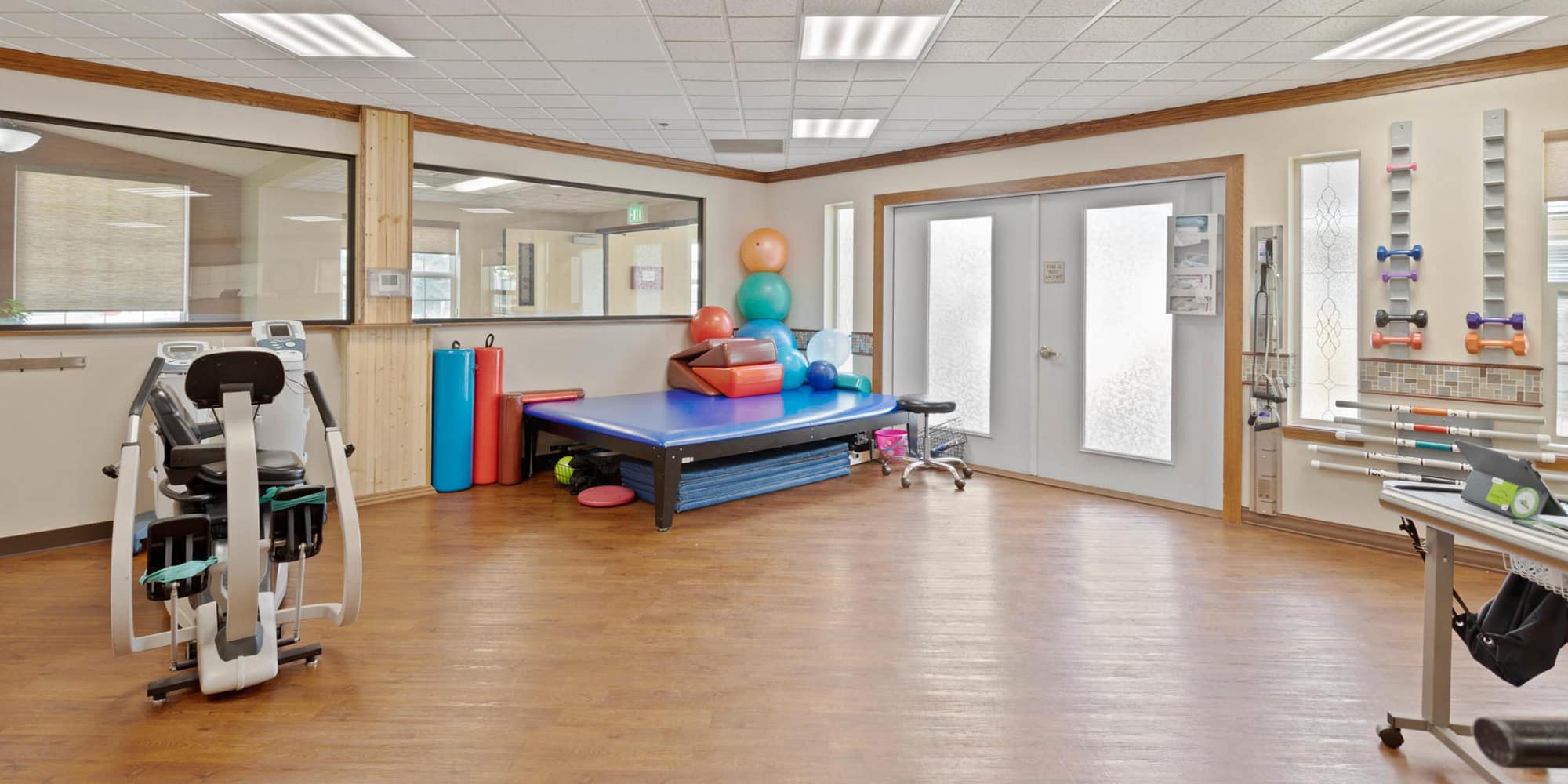 Rehabilitation room at Sullivan Park Care Center