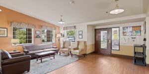 Lobby entrance waiting area at Sullivan Park Care Center